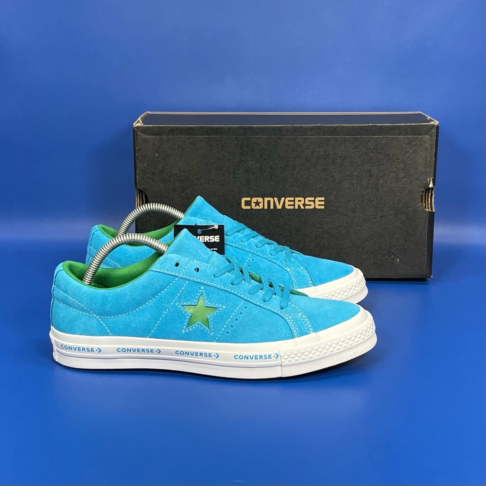 NEW Converse One Star Premium Suede Low Shoes Hawaiian Ocean White